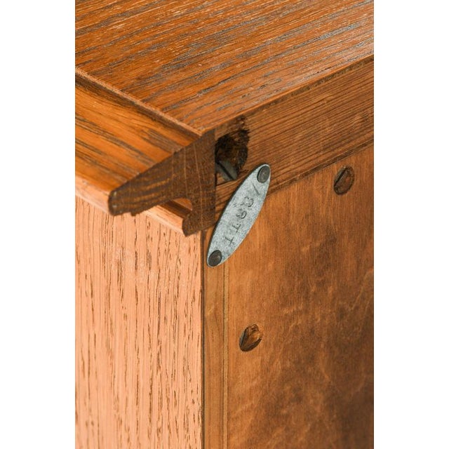 Mid-Century Modern Oak and Brass Cabinet by Oscar Nilsson, 1940s For Sale - Image 10 of 11