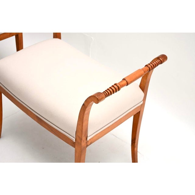 Antique Biedermeier Swedish Satin Birch Stools, 1850, Set of 2 For Sale - Image 9 of 10