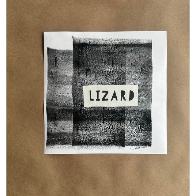 A striking original abstract collage featuring layered monochrome textures and bold typographic contrast. The composition...