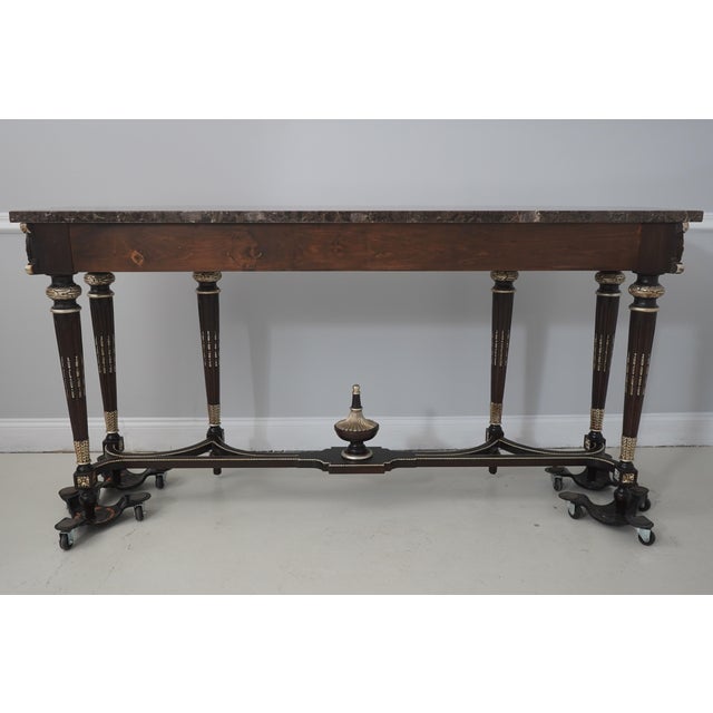 French Louis XVI Style Marble Top Console Table For Sale - Image 15 of 16