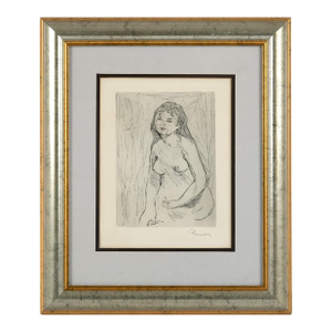 Signed Pierre-Auguste Renoir "Étude Pour Une Baigneuse" Etching