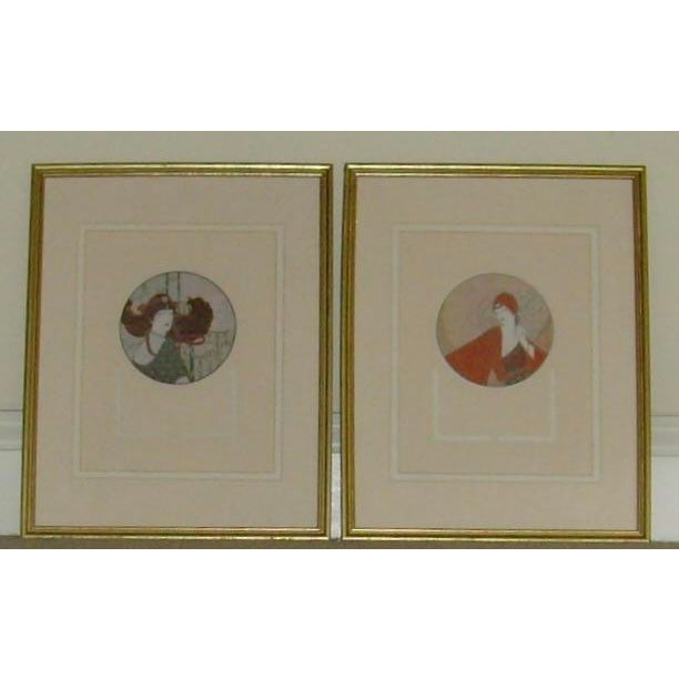 Art Deco Framed Wall Hanging Decor - Set of 2 For Sale - Image 11 of 13