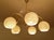 Art Deco Opaline Glass and Brass Pendant Light, 1950s For Sale - Image 10 of 15