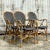 Black Vintage Boho Woven Resin Rattan Cafe Chairs - Set of 4 For Sale - Image 8 of 10