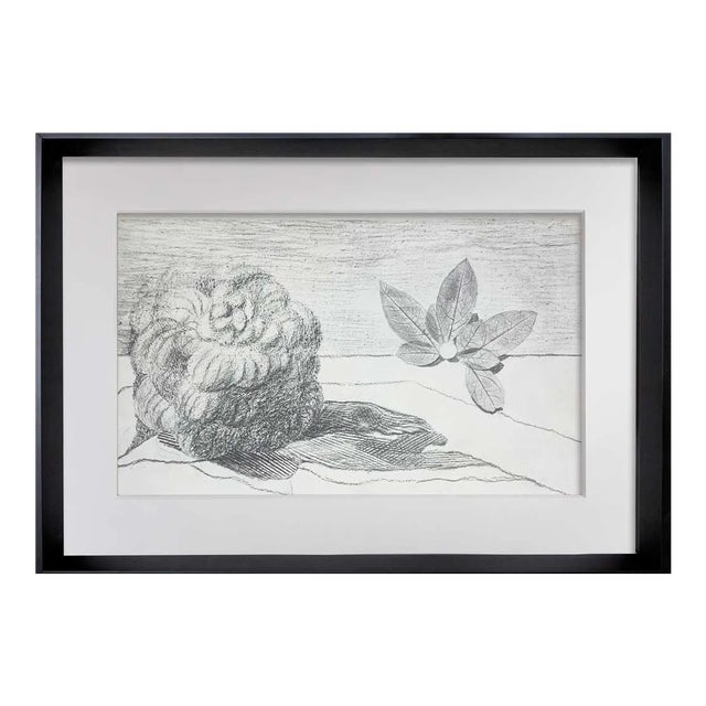 Max Ernst Lithograph Limited Edition 61/250 "Fields of Honor..." W/ Frame Included For Sale