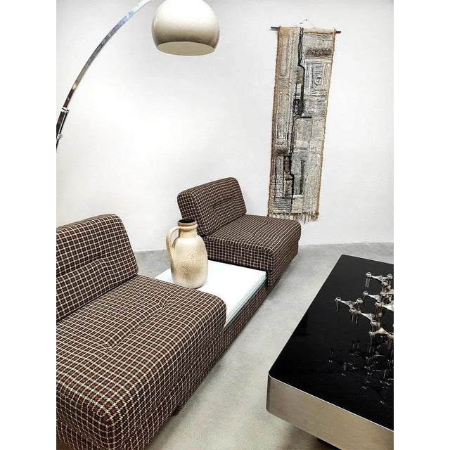 All in One, this crazy midcentury design Swedish outdable 2-seat sofa, lounge chairs with with side table & daybed in a!...