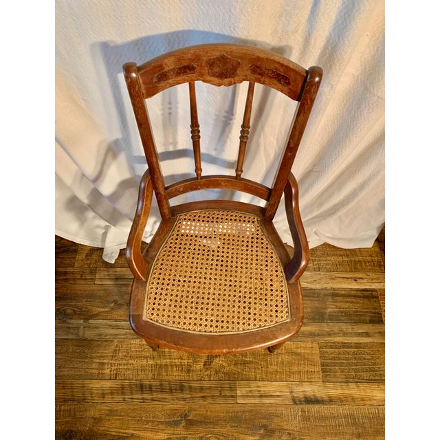 Early 20th Century Early 20th Century French Walnut and Cane Seat Chair For Sale - Image 5 of 12