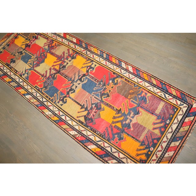 Early 20th Century Zabihi Collection Geometric Karabagh Runner - 2'9" x 7'6" For Sale In New York - Image 6 of 8