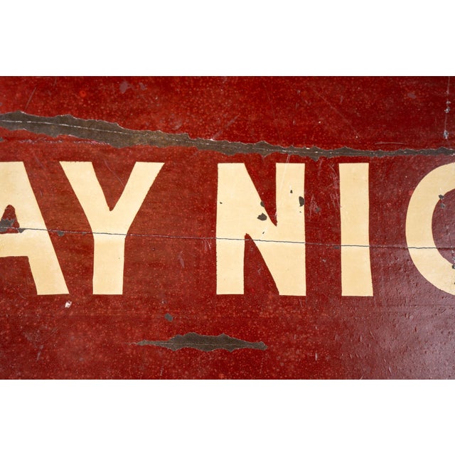 Wood Vintage Double-Sided Bar Directional Advertising Sign For Sale - Image 7 of 13