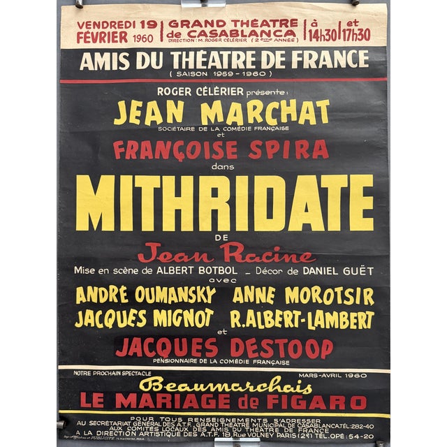 Mithridates Les Amis Du Theatre De France Poster, 1960 For Sale - Image 10 of 10