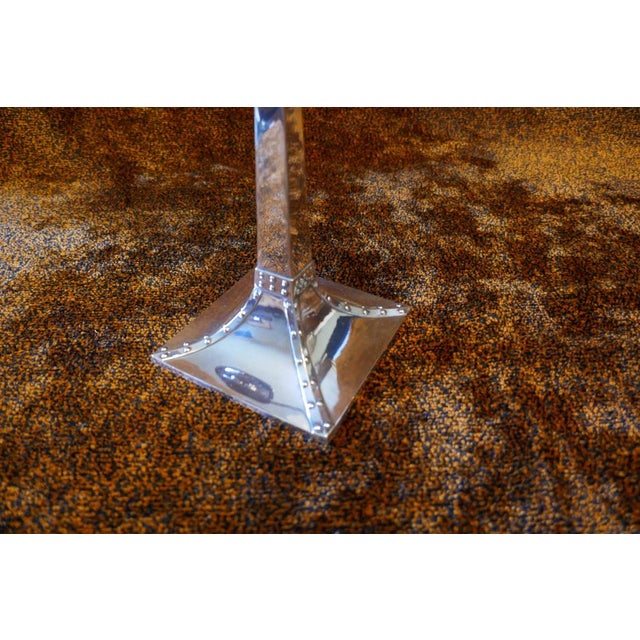 1920s Arts & Crafts Silver Three-Branch Candleholders from James Dixon & Sons, 1920s, Set of 2 For Sale - Image 5 of 7