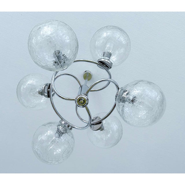 Metal Vintage Space Age Sputnik Pendant Light, 1970s For Sale - Image 7 of 18