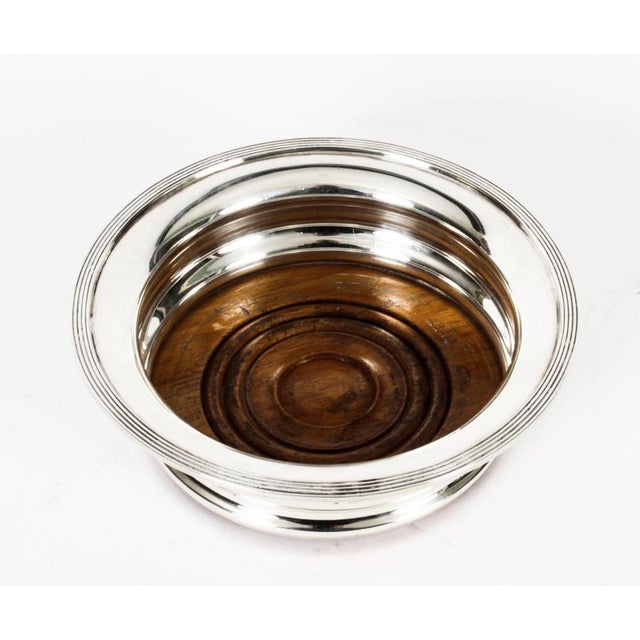 20th Century Circular Sterling Silver Coasters, Birmingham, 1972, Set of 2 For Sale - Image 11 of 18