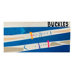 Mid Century Modern Collage & Painting of Biuckles