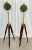 Pair of Industrial Style Search Lights, Mahogany Tri-Pod Base For Sale - Image 4 of 13