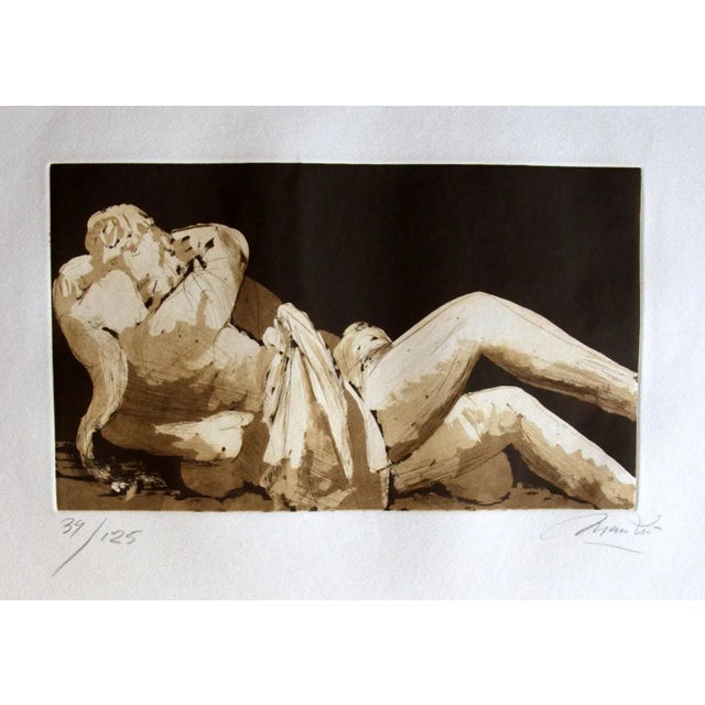 Hand Signed. Edition of 125 prints. Published in the artwork series: "Giacomo Manzù: Fifteen original etchings and...