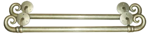 Large Tall Victorian Brass Door Handles, Set of 2