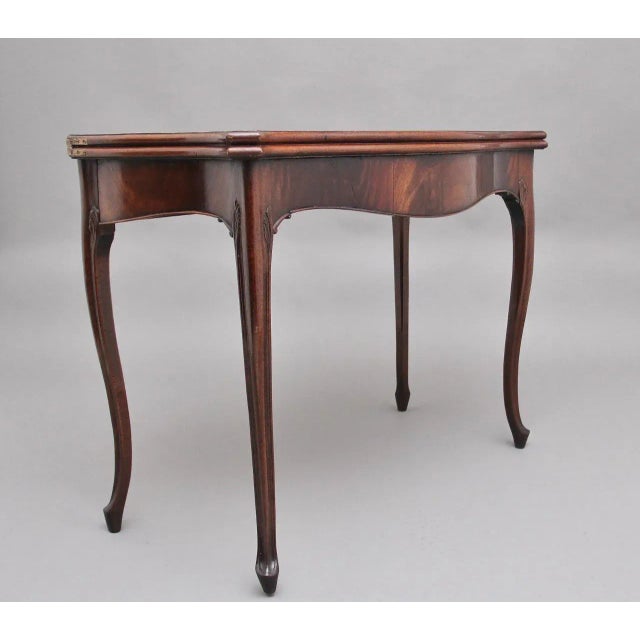 19th Century Mahogany Card Table For Sale - Image 9 of 11