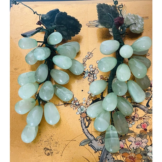 Great Pair of Large Vintage Jadeite Jade Grape Clusters For Sale In Miami - Image 6 of 8