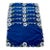 Vintage Set of 6 Royal Blue & White Floral Madeira Cotton Placements For Sale