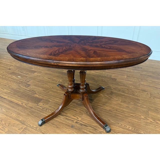 Oval Mahogany Dining/Breakfast/Game/Foyer Table - Showroom Sample For Sale - Image 14 of 14