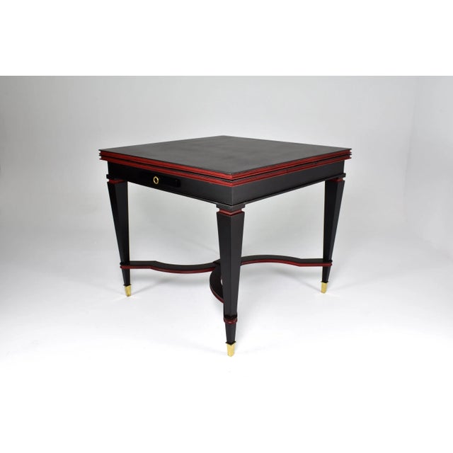 Italian Dining Armchairs (Set of 4) With Extendable Game Table, 1960s For Sale - Image 12 of 18