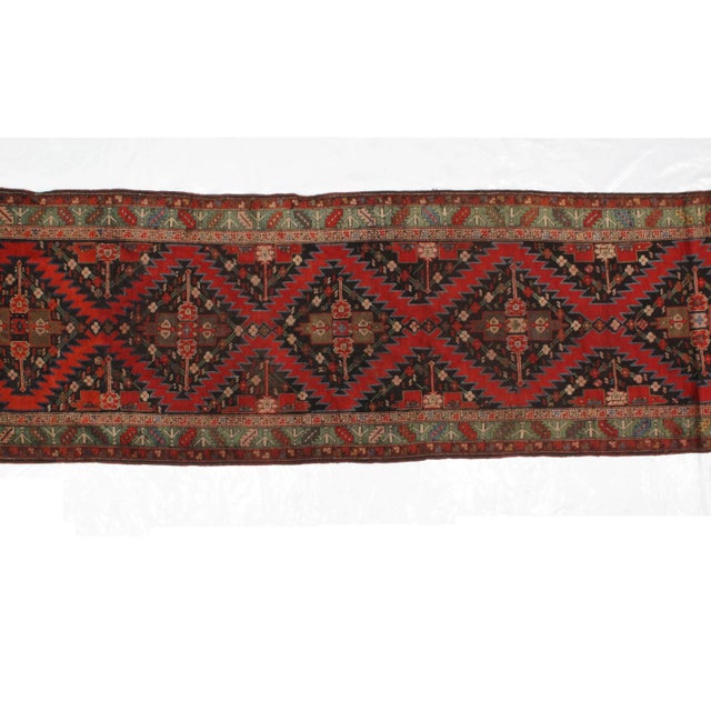 Persian 1920s Vintage Karabagh Runner - 3′6″ × 12′10″ For Sale - Image 3 of 8