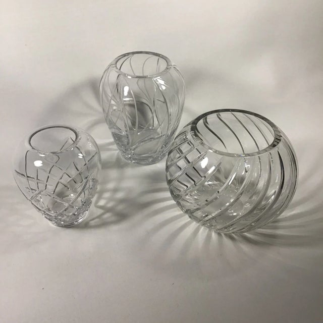 1990’s Cut Glass Small Urn Vase For Sale - Image 12 of 13