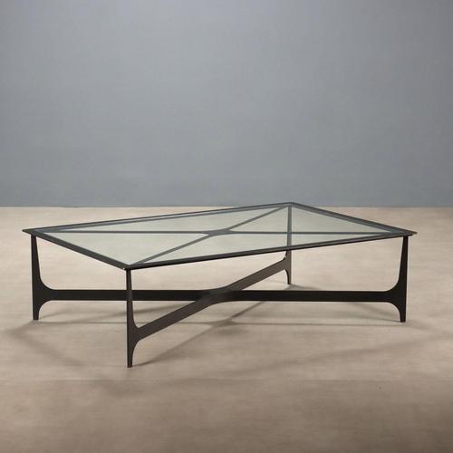 Small Italian Table in Black Lacquered Iron and Glass For Sale - Image 9 of 9