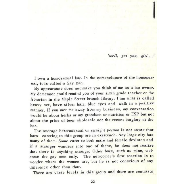White "Gay Bar" 1957 Branson, Hellen P. For Sale - Image 8 of 8