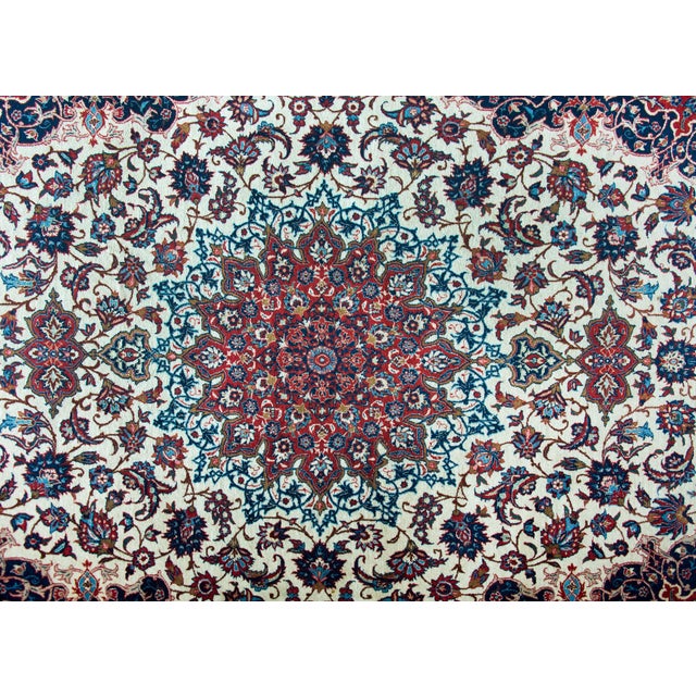 Vintage Persian Isfahan Rug For Sale - Image 13 of 15