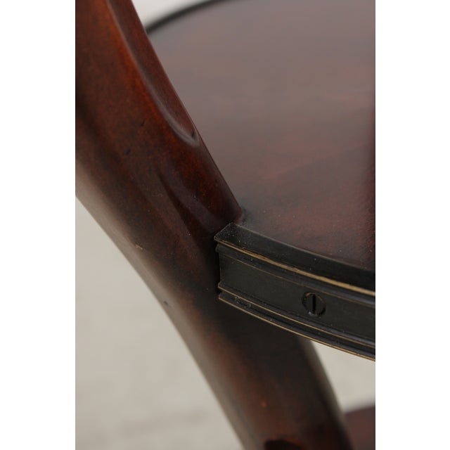 Theodore Alexander 3 Tier Round Flame Mahogany End Lamp Table For Sale - Image 13 of 13