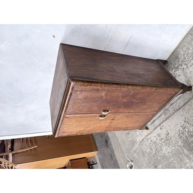 Art Deco Burr Walnut Wardrobe, 1940s For Sale - Image 4 of 10