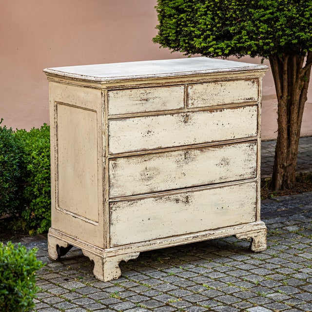 English George III Painted Chest of Drawers, 1700s For Sale - Image 9 of 9