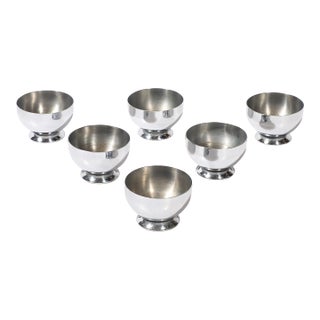 1930s Set of Six Art Deco Chrome Cordials Signed Chase For Sale