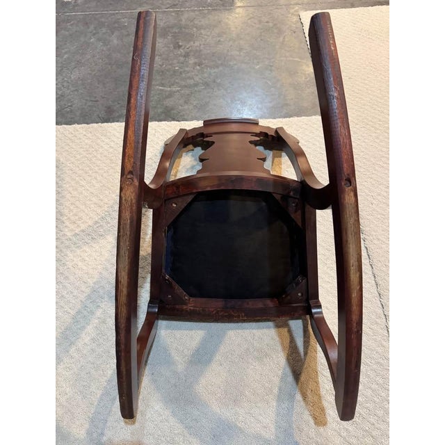 Traditional Antique Child-Size Wood Rocking Chair With Vase-Form Splat For Sale - Image 3 of 5
