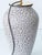 Vintage Jasba Cortina Black and White Crackle Ceramic Table Lamp, New Black Linen Lampshade For Sale - Image 4 of 17