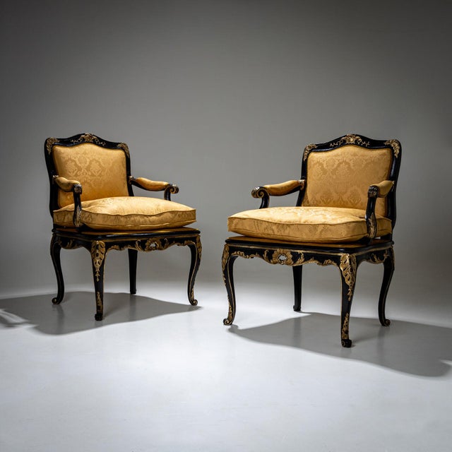 Baroque Set of Baroque Armchairs, Mid-18th Century For Sale - Image 3 of 16