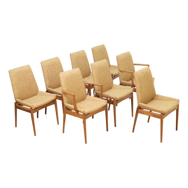 Set of Eight Mid Century Dining Chairs Attributed to Robert Heritage for Archie Shine For Sale