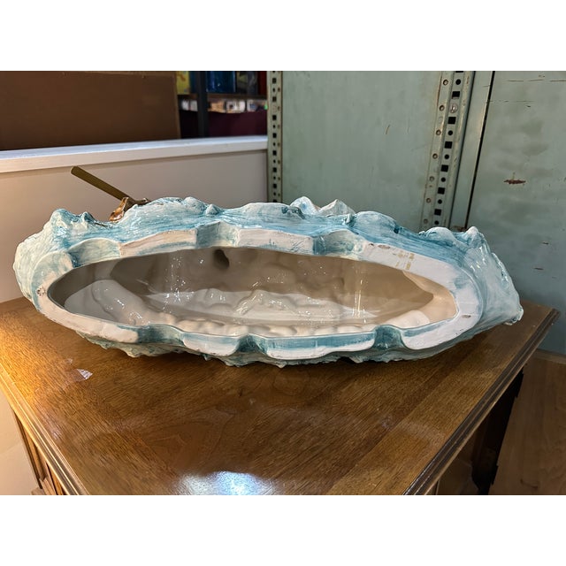 Antique Capodimonte "A Couple on the Gondola" Porcelain Sculpture With Brass Remo (Oar) For Sale - Image 9 of 10