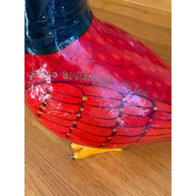 Late 20th Century Late 20th Century Sergio Bustamente Papier Mâche Bird Le Sculpture For Sale - Image 5 of 9
