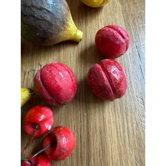 Modern Vintage Italian Alabaster Marble Stone Fruit Collection - Set of 15 For Sale - Image 3 of 13