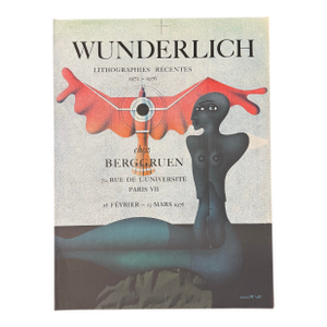 1976 Paul Wunderlich Lithographs Exhibition Poster