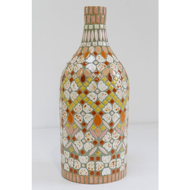 White Swedish Folk Art Mosaic Vase, 1970s For Sale - Image 8 of 16