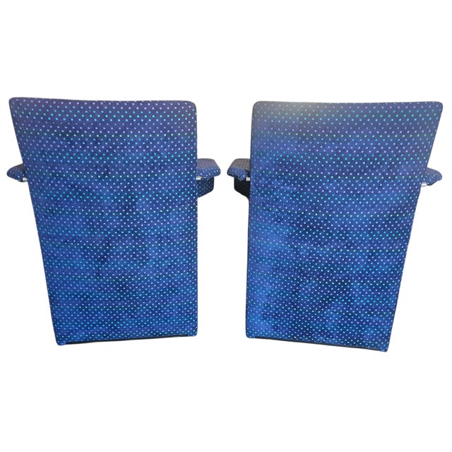 1980s 1980s Designer Pair of Chairs by Giorgio Saporiti For Sale - Image 5 of 11