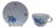 Porcelain Tea Cup and Saucer with Hand-Painted Blue Crocus from Meissen, 1960, Set of 2 For Sale