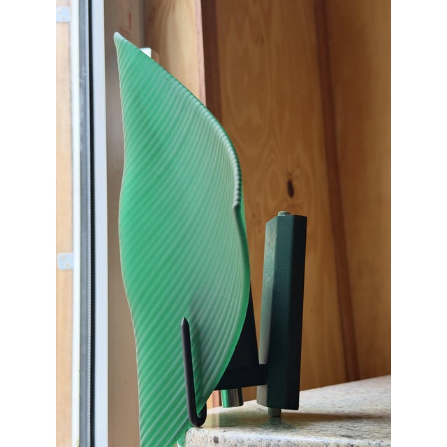 Vintage Geco Green Frosted Glass Wall Sconce by Paolo Piva for Stefano Cevoli, 1980s For Sale - Image 11 of 18
