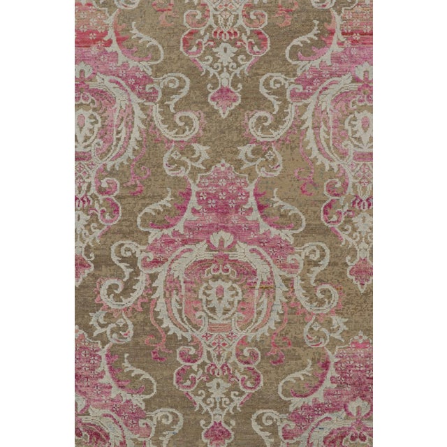 2010s Rug & Kilim’s Classic Style Rug in Beige With Pink and Pale Blue Floral Patterns For Sale - Image 5 of 7