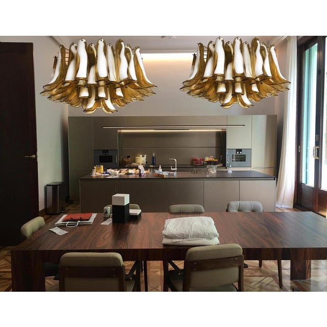 Italian Murano Glass Petal Ceiling Lamps, 1990s, Set of 2 For Sale - Image 10 of 18