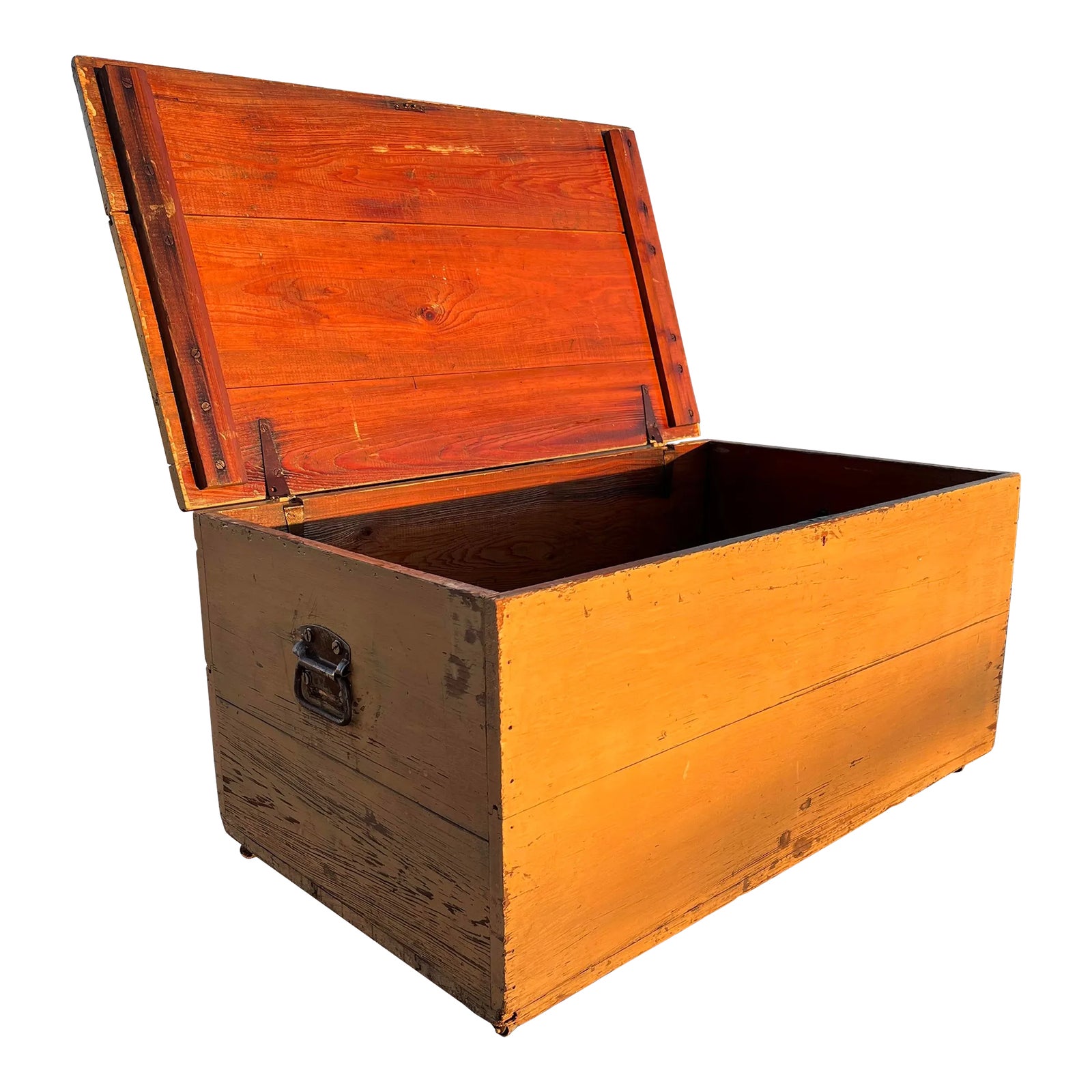 Antique Cedar Blanket Chest on Iron Casters Chairish